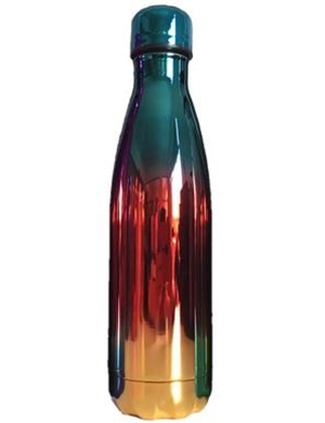 Therma Bottle 500ml Mirrored - Red/Turquoise